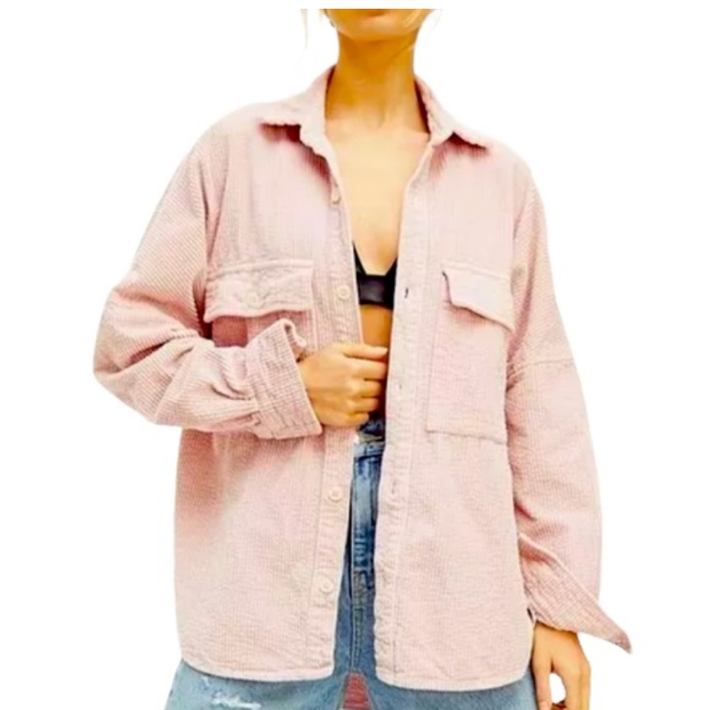 🤑 Free People x CP Shades Oversized Corduroy Button Down Shirt - Picture 3 of 12